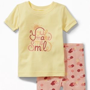 NWT Old Navy Baby PJ Set 5T “You make me Smile”